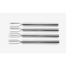 Weis - Set di 4 forchette per Patate bollite, in Acciaio Inox, Argento, 13 x 5 x 2 cm