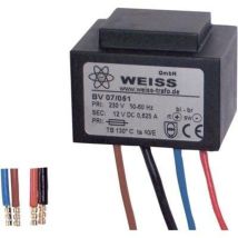 Weiss Elektrotechnik 07/052 Alimentatore Compatto 1 X 230 V 1 X 24 V/dc 7.50 W 312 Ma