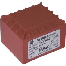 85/355 Transformateur pour circuits imprimés 1 x 230 v 1 x 24 v/ac 3.20 va 133 mA - Weiss Elektrotechnik