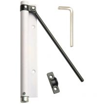 Wolfpack - Türfeder aus weiß-eloxiertem Aluminium (Blisterverpackung 1 Stück)