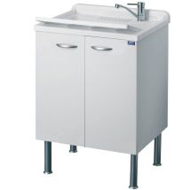 Weiss Waschbecken mit Schrank 60x60 cm mod. Eco