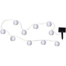 LED-Solarlichterkette 'Ball White',10teilig