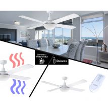 Weißer Decken Ventilator mit Fernbedienung 122 cm Beleuchtung leiser Wind Kühler