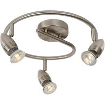 Lucide CARO-LED - Deckenstrahler - Ø 31 cm - LED - GU10 - 3x5W 2700K - Chrom Matt