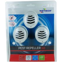 Weitech - Répulsif Rongeurs et insectes à ultrasons 45m2