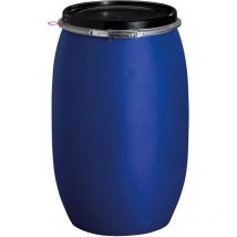 Graf - Kunststoff-weithalsfass 220 Liter Blau Lebensmittelecht Mit Un-kennzeichnung