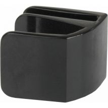 Glastürgriff Square, Glas 4-6 mm 32,5x26 mm, Zink schwarz