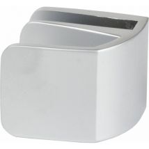 Glastürgriff Square, Glas 4-6 mm 32,5x26 mm, Zink verchromt matt