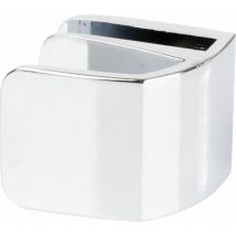 Glastürgriff Square, Glas 4-6 mm 32,5x26 mm, Zink verchromt