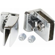 Glastürscharnier Square Set, Glas 4-6 mm 43x30 mm, Zink verchromt