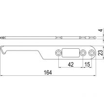Imh ABS Mitnehmerhaken sf, 164 x 23 x 4 mm, universal, din, schwarz verzinkt