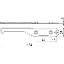 Imh ABS Mitnehmerhaken sf, 164 x 25 x 4 mm, universal, din, schwarz verzinkt