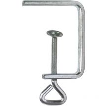 Laubsägezwinge verzinkt, Spannweite 100 mm, Flachstahl, für Laubsägearbeiten, Basteln mit Holz