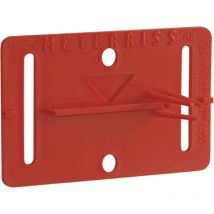 Meterriss-Plakette selbstklebend mit Pinsel Farbe rot
