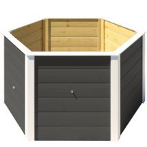 Elementhochbeet 6-Eck, 669, 21 mm, anthrazit - Weka