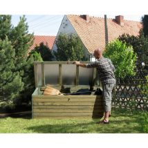 Weka - Coffre de jardin/terrasse, kdi, 19 mm Vert Imprégné, Épaisseur paroi 188 x 78 cm