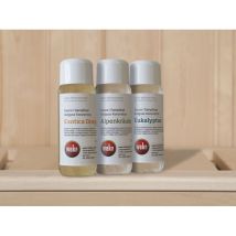 Weka Sauna- und Dampfbadduft 3er-Sparset – Eukalyptus, Exotica Orange, Kräutermix – 3 x 250 ml – Hochwertige Konzentrate für Sauna und Dampfbad