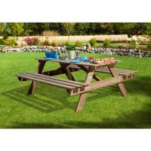 Sitzbankgarnitur feststehend, kdi Gartenmöbel aus Holz in Grün, Möbelsets Gartenlounge Set Imprägniert Grün - Weka