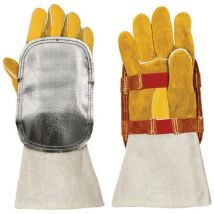 Handschutz Rindspaltleder mit Glasfaser