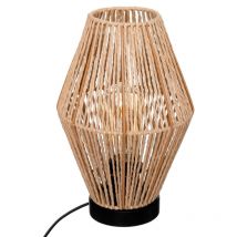 Wellhome - welhome - Lampe de table 'Aissa Nature' structure métal H.32
