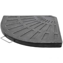 Wellhome - Well Home Base en Ciment pour Parasol - Design Moderne et Résistant en Noir Argent