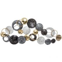 WELL HOME - Decorazione murale rotonda in metallo 90,5x6,5x44 cm - design moderno ed elegante