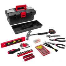 Well Home Home Tool Kit co 152PC dans une boîte en plastique noire et rouge