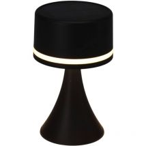 Lámpara solar de mesa y puerto de carga usb en color negro - Wellhome