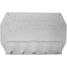 Well Home - Porte-clés mural ''Keys please'' couleur Blanc