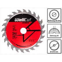 Kreissägeblatt WC-M2163024 tct 216 x 2,4 x 30 mm 24 Zähne - Wellcut