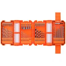 Set de 51 embouts de perçage et de vissage en acier hss, avec porte-embouts magnétique & coffret de rangement portable ( WC-DB51U ) - Wellcut