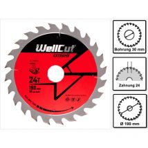 Wellcut - WC-C1903024 tct Lame de scie 190 x 2,4 x 30 mm, 24 dents