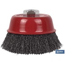 Gewellte Topfbürste M14 Ø85 Stahl 0,3 mm