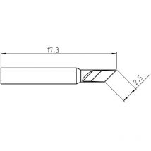 Weller - rtp 025 k ms Punta di saldatura Punta coltello 45° Lunghezza punte 17.3 mm Contenuto 1 pz.