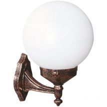 Wellhome - Applique d'extérieur, abs, marron, 30x25x35, douille e 27 Max 60 w
