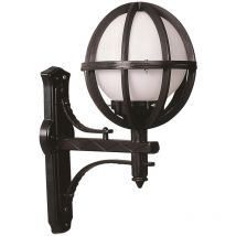 Wellhome - Applique globe coudée pour extérieur, abs, noir, 35x23x50, douille e 27 Max 60 w - Noir