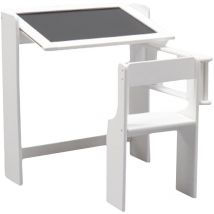 Wellhome - Bureau tableau pliant 67x68x55 cm de couleur blanc - 'mobilier & decoration' - Blanc