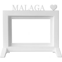 Wellhome - Corniche malaga pour table ou mur 24x22,5x1,5 cm par photo 15x20 cm en bianco