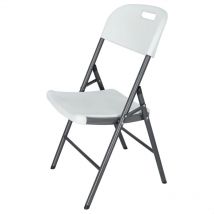 Chaise de Restauration Structure Métallique finition blanche cm - 'mobilier & decoration' - Blanc - Wellhome