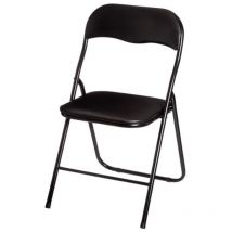 Chaise pliante noire - Basic - Wellhome