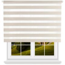 Wellhome - Estor Enrollable Noche/dia Con Cadena Pvc, 180x110cm Lino