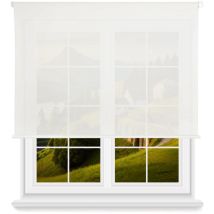 Wellhome - Estor Enrollable Translúcido Con Cadena Pvc, 180x130cm Blanco Roto