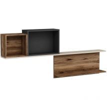 Étagère murale beige-nogal 80,4x180x19.6