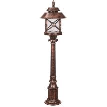 Wellhome - Lampadaire d'extérieur - Marron, 26x26x100 cm avec structure abs - 'pitch'