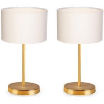 Wellhome - Lampe de table como 35 cm Creme Or