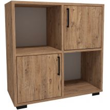 Wellhome - Librería 75x72x35 cm - Pino atlántico - Marrón claro