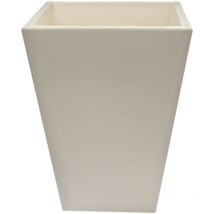 Wellhome - Pot de fleur carré Azcona 50x50x60 cm en polyéthylène Blanc