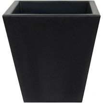 WellHome Pot de fleur carré Orion 50x50x50 cm en polyéthylène Anthracite