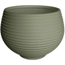 Pot de fleur rond Zafira Ø32x32 cm Polyéthylène Vieux vert 15L - Wellhome