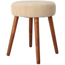 Tabouret 35x45 cm en beige - Wellhome